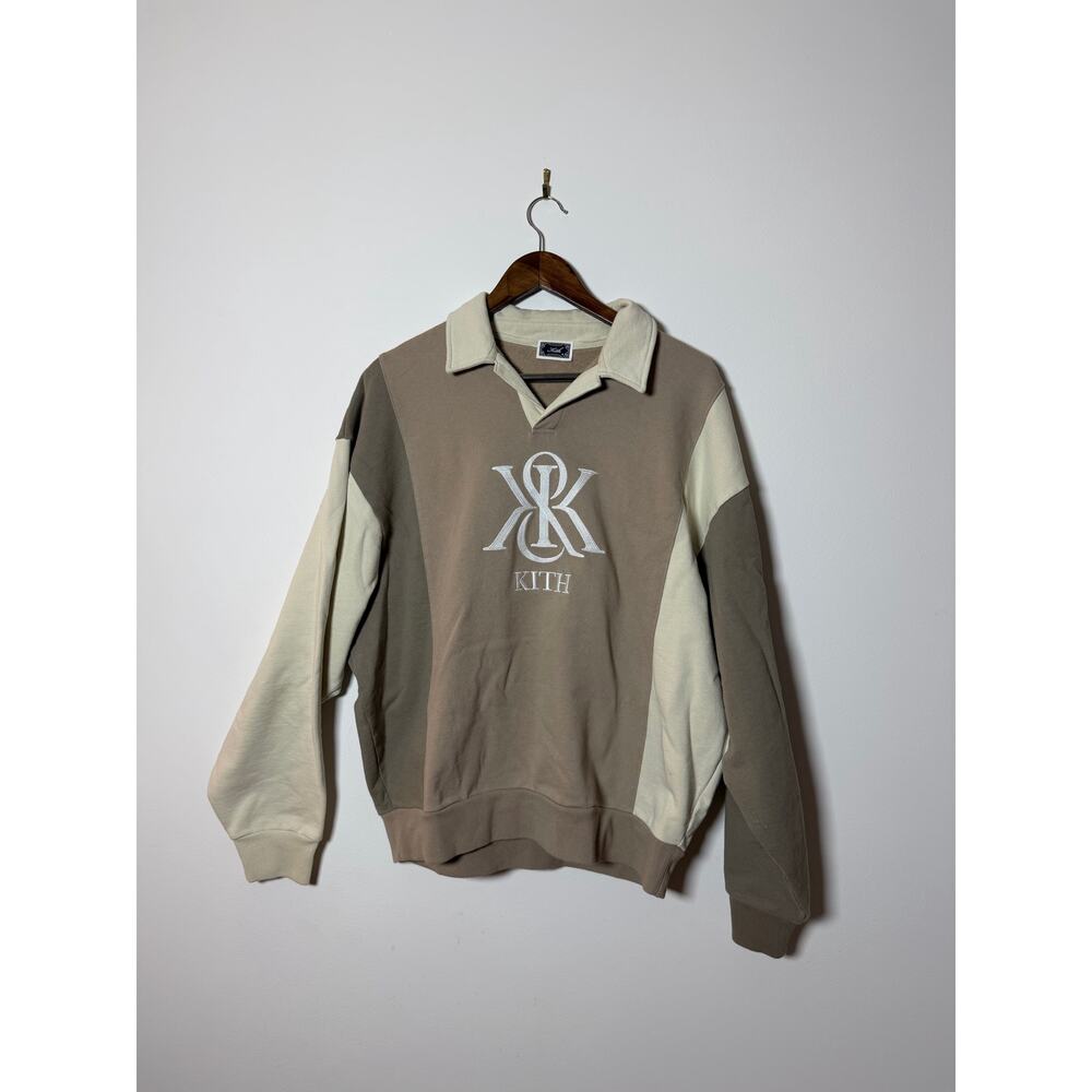 Kith Nelson Malt Color Block Collared Pullover